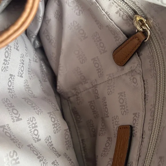 Michael Kors Tan Leather Shoulder Bag with Tassel - Picture 11 of 17